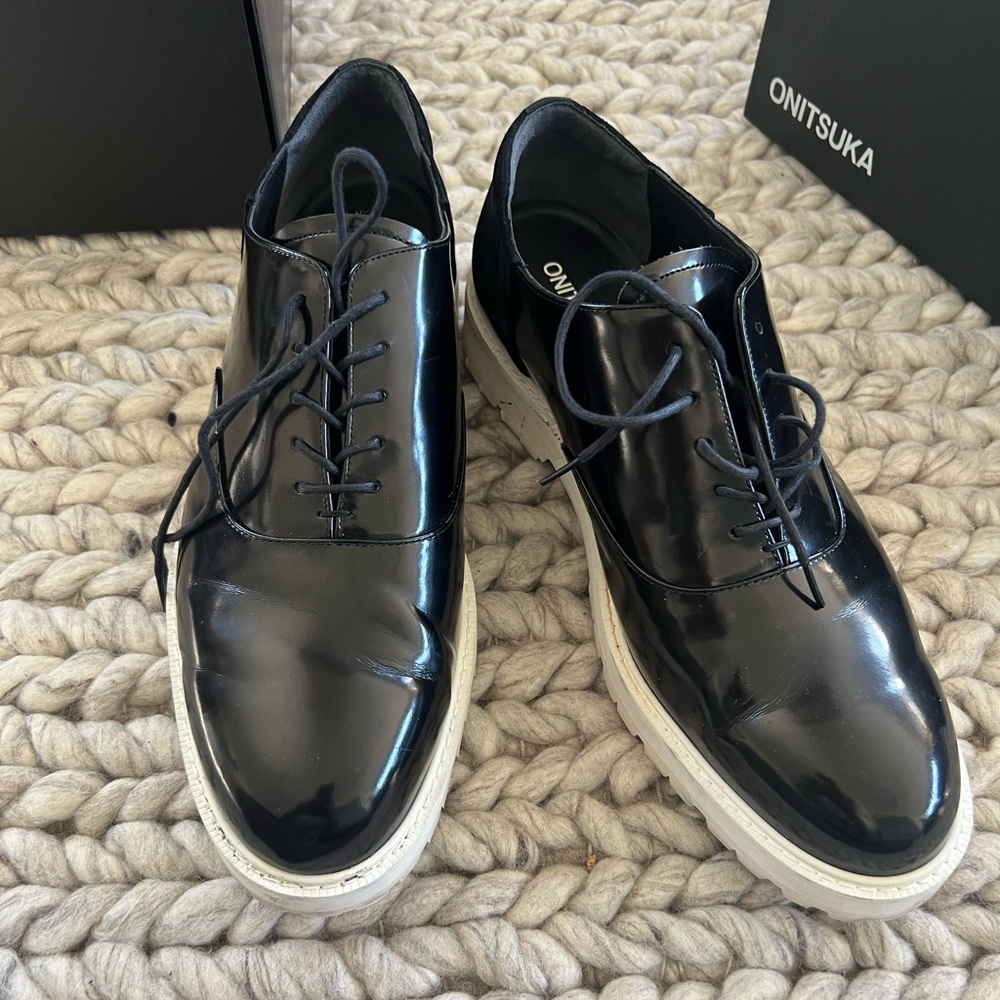 Black/White Onitsuka Oxfords (Worn Twice)